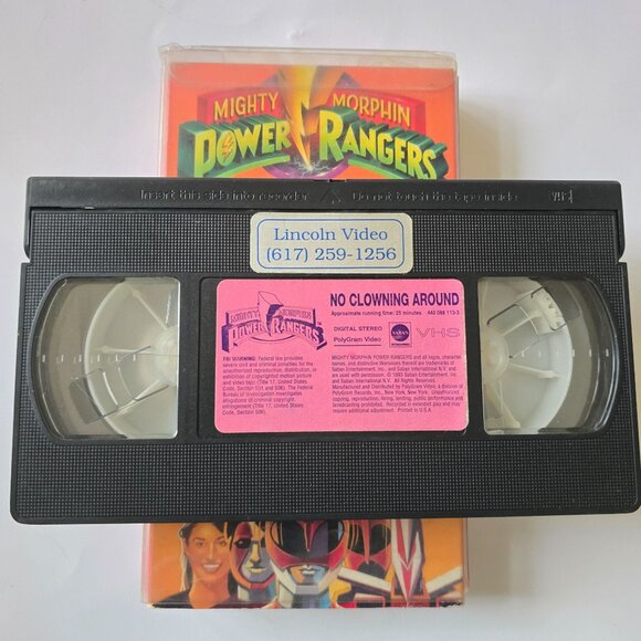 No Clowning Around VHS Mighty Morphin Power Rangers - Picture 2 of 10